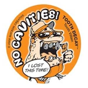 Captain Smile & Friends Stickers Tooth Decay 100/Rl