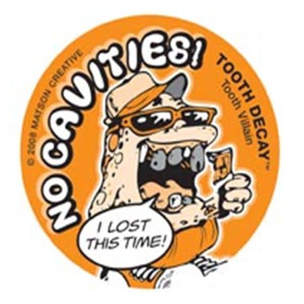 Captain Smile & Friends Stickers Tooth Decay 100/Rl