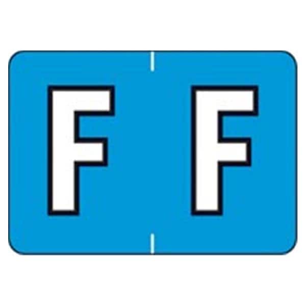 Sycom "F" End Tab Labels 1"x1.5" 500/Rl