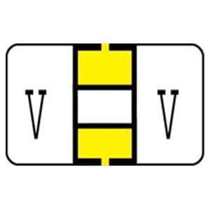 Jeter Compatible "V" Labels Yellow 500/Rl 500/Rl