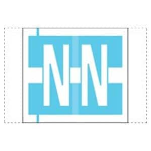 Col'R'Tab Compatible "N" Label Lt Blue 500/Rl 500/Rl