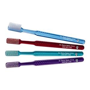 Acclean Imprinted Toothbrush Adult 47 Tuft Full Assorted 144/Pk