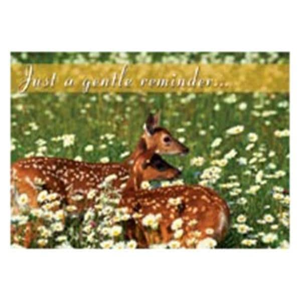Imprinted Recall Cards Deer in Flowers 4 in x 6 in 250/Pk