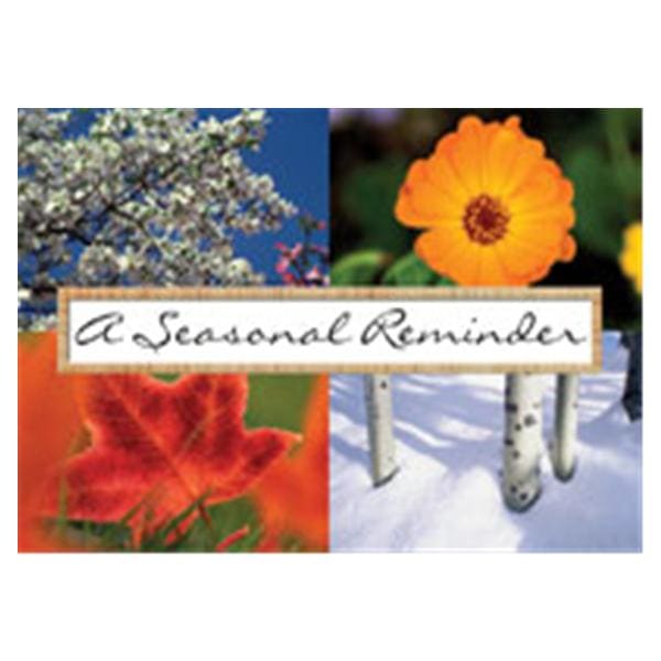 Imprinted Recall Cards 4 Seasons Reminder 2 4 in x 6 in 250/Pk product image
