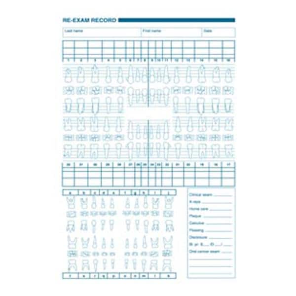 4060 Exam Record Dental Charts Henry Schein Dental