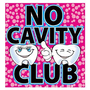 Stickers No Cavity Club 2 Teeth 100/Rl