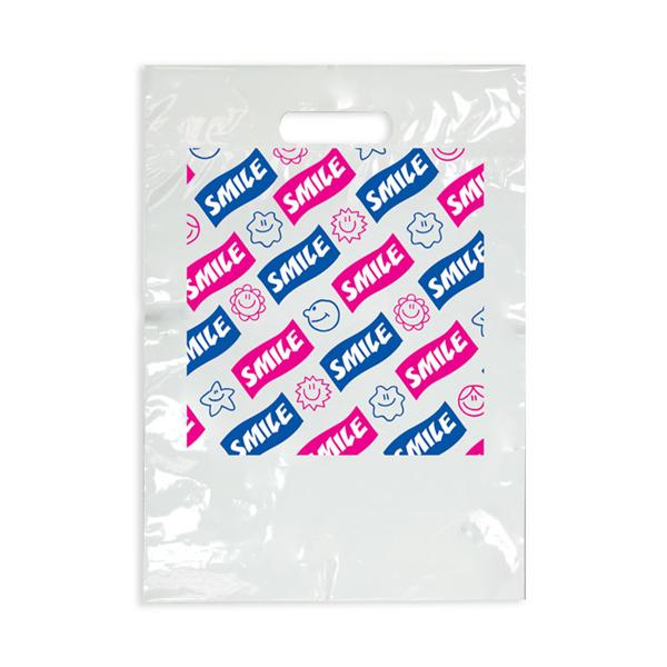 2-Color Bags Smile Faces White 9 in x 13 in 100/Pk product image