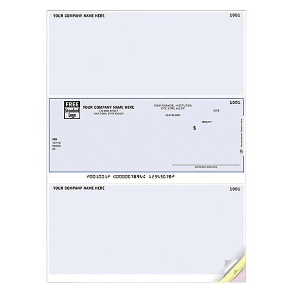Laser Checks Imprinted 1-Part Peachtree Compatible 250/Pk