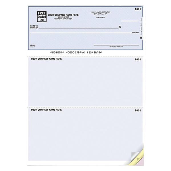 Laser Checks Imprinted Multipurpose 2-Part 250/Pk