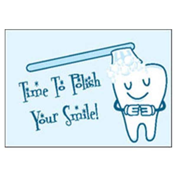 Imprinted Recall Cards Time to Polish Smile 4 in x 6 in 250/Pk