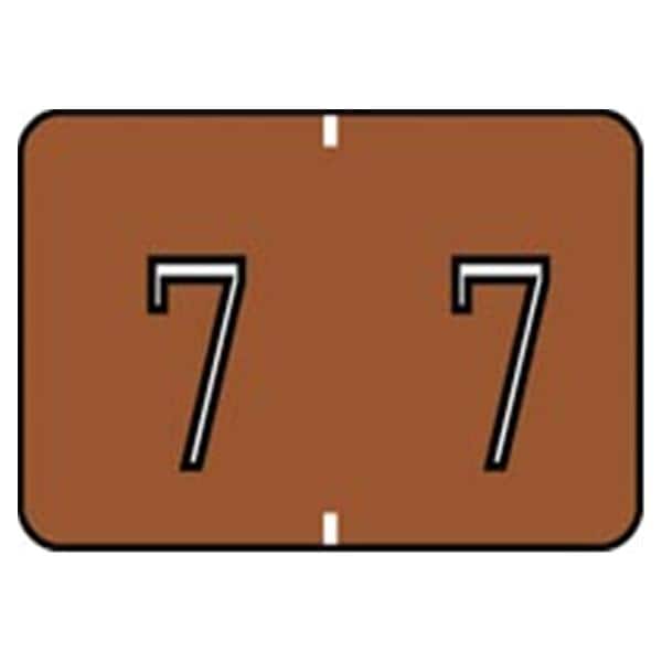 Sycom "7" End Tab Labels 1"x1.5" 500/Rl