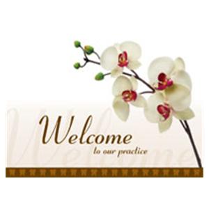 Imprinted Recall Cards Welcome Orchid 4 in x 6 in 250/Pk
