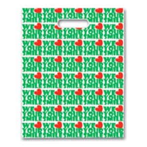 Scatter Print Bags Love Your Smile 2 Sided Print Clear 100/Bx