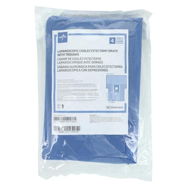Aurora 12x122x78" Sterile Laparoscopy Drape 12x12" Fenestrated