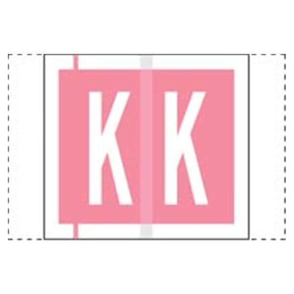 Col'R'Tab Compatible "K" Label Pink 500/Rl 500/Rl