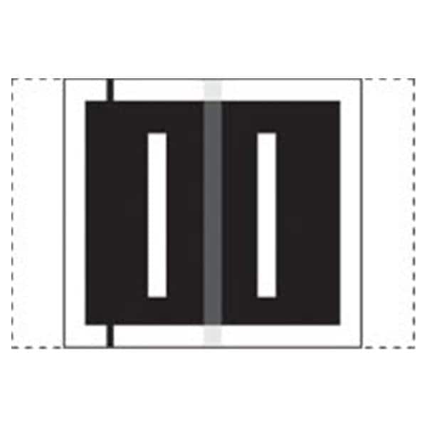 Col'R'Tab Compatible "I" LabelBlack 500/Rl