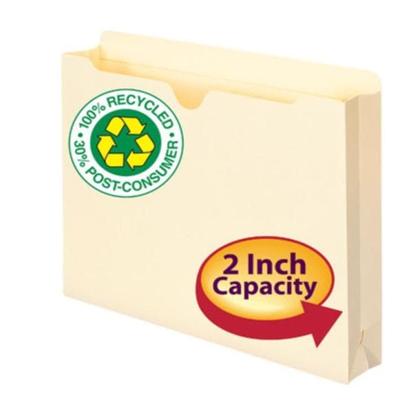 File Jacket 100% Recycled TT2" Exp Manil 50/Bx, 4 BX/CA