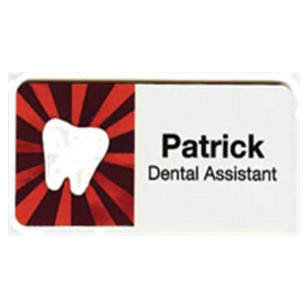 Name Badge Tooty Full Color PVC 1.5 in x 3 in Ea