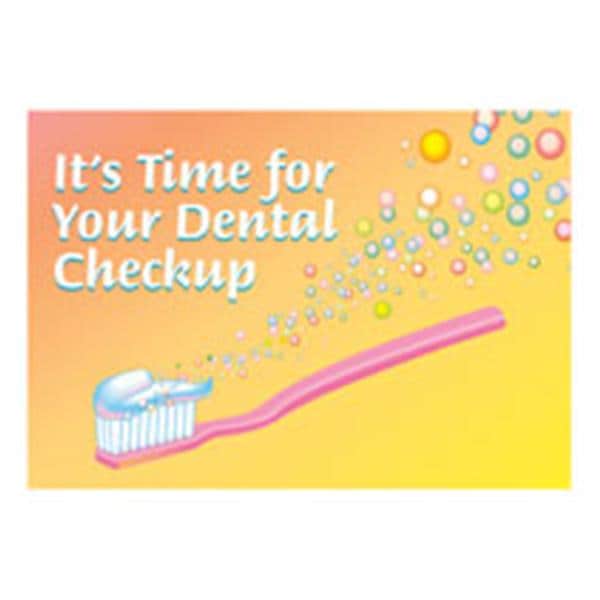 Imprinted Recall Cards Pink Brush Checkup 4 in x 6 in 250/Pk product image