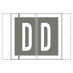 Col'R'Tab Compatible "D" Label Gray 500/Rl 500/Rl