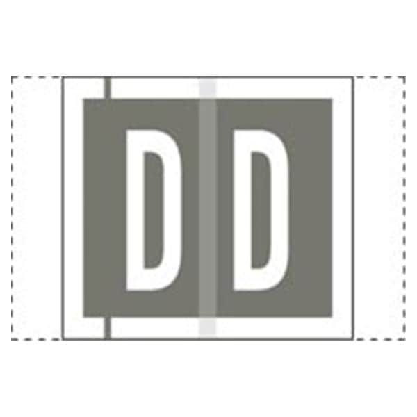 Col'R'Tab Compatible "D" Label Gray 500/Rl 500/Rl