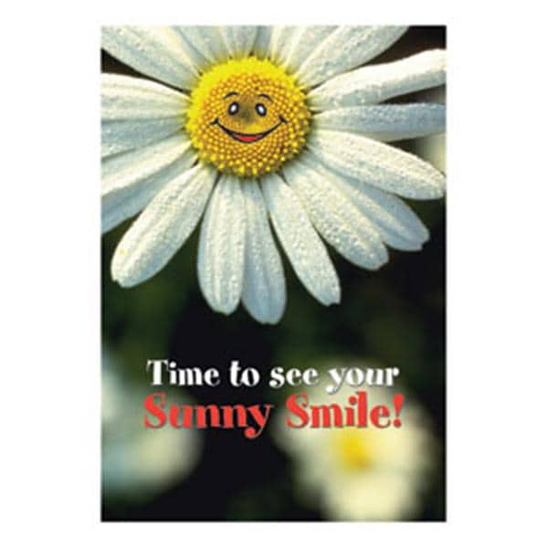 Imprinted Recall Cards Sunny Smile Face 4 in x 6 in 250/Pk product image