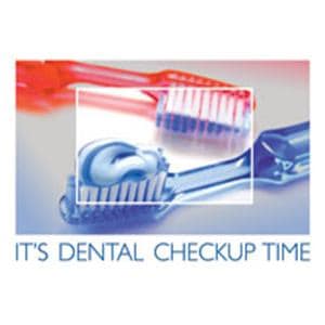 Imprinted Recall Cards Red & Blue Brush 4 in x 6 in 250/Pk