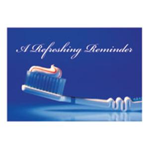 Imprinted Recall Cards Blue Brush Reminder 4 in x 6 in 250/Pk