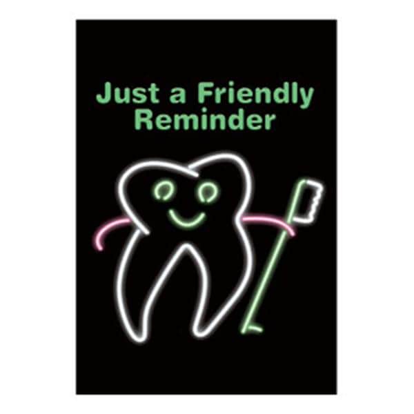 Imprinted Recall Cards Neon Sign Tooth 4 in x 6 in 250/Pk product image