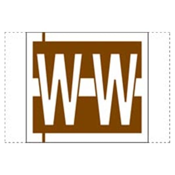 Col'R'Tab Compatible "W" LabelTan 500/Rl