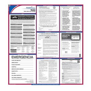 Poster State Labor Law California Spanish 27 in x 39 in Ea