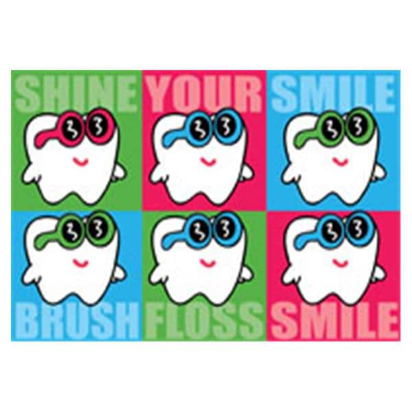 Imprinted Recall Cards Tooth Character Shine 4 in x 6 in 250/Pk product image