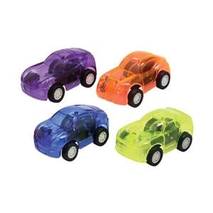 Toy Pull Back Cars Assorted Transparent Plastic 36/Pk