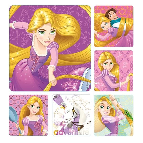 Stickers 2.5 in x 2.5 in Tangled 100/Rl