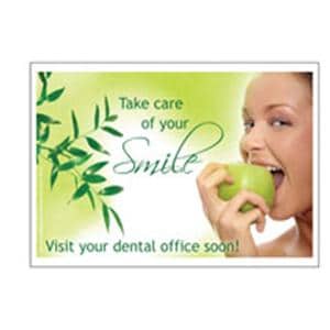 Imprinted Recall Cards Apple Bite 4 in x 6 in 250/Pk