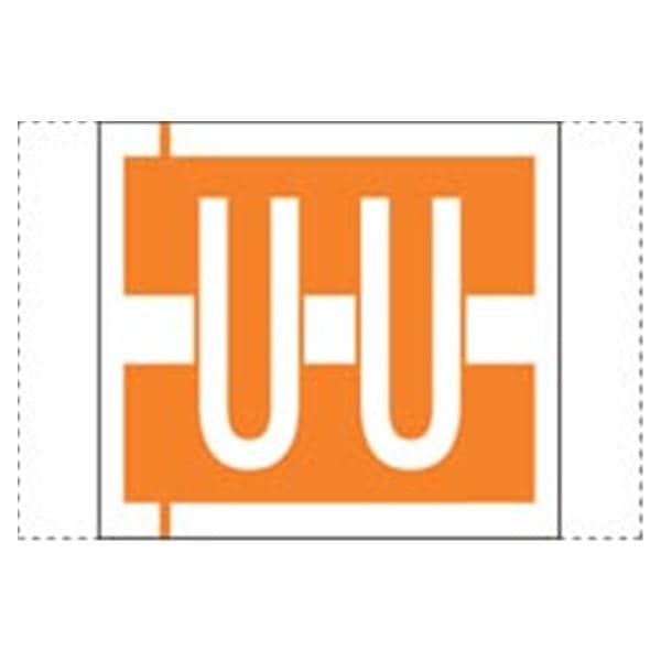 Col'R'Tab Compatible "U" LabelOrange 500/Rl