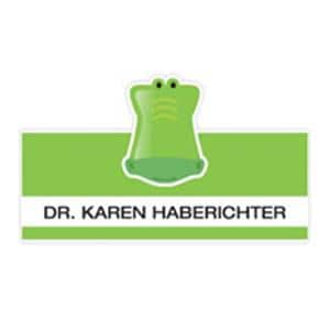 Name Badge Alligator Full Color Acrylic Plastic 1.5 in x 3 in Ea