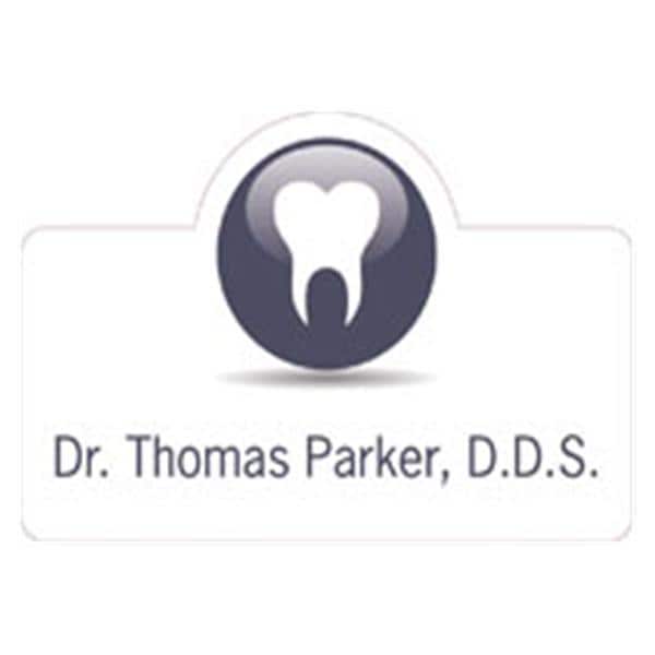 Name Badge Tooth Full Color Purple Plastic Ea product image