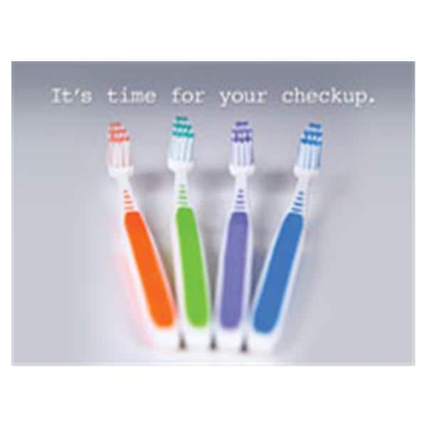 Imprinted Recall Cards 4 Brushes Its Time 4 in x 6 in 250/Pk