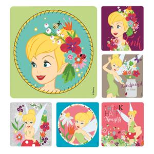 Stickers 2.5 in x 2.5 in Tinkerbell Assorted 100/Rl