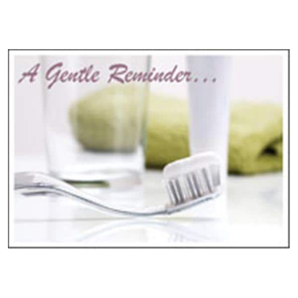 Laser 4-Up Recall Cards Brush Gentle Reminder 8.5 in x 11 in 200/Pk - Laser 4-Up Recall Cards Brush Gentle Reminder 8.5 in x 11 in 200/Pk - Image 1