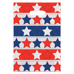 Scatter Print Bags Stars and Stripes 2 Sided Print Clear 100/Bx