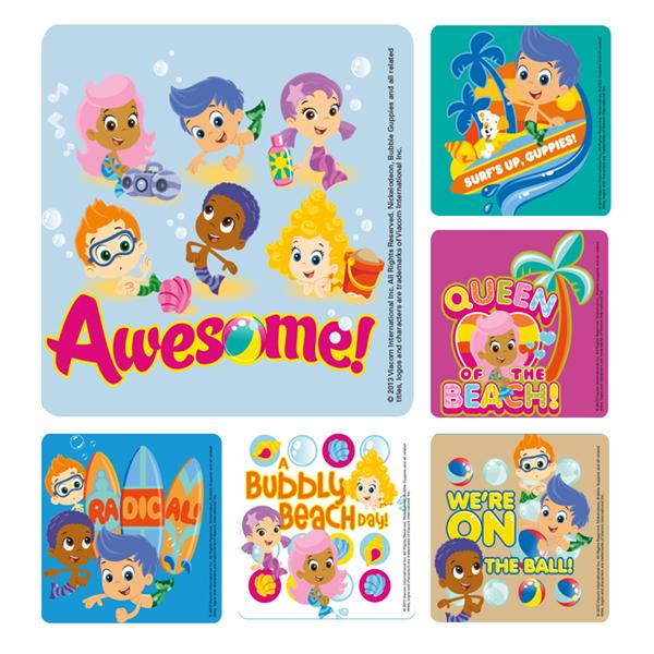 Stickers Bubble Guppies Assorted 100/Rl