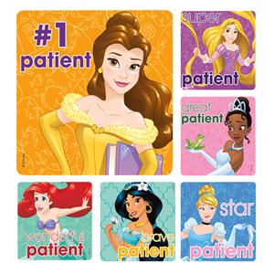Stickers 2.5 in x 2.5 in Princess Patient Assorted 100/Rl