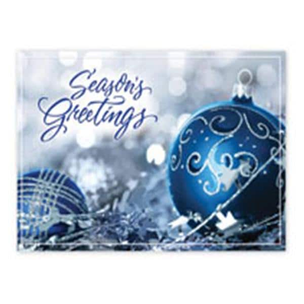 Imprinted Holiday Cards Nestled in Silver 25/Bx