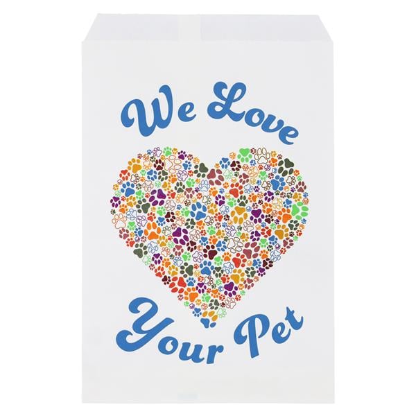 Scatter Print Bags We Love Your Pet White 100/Pk