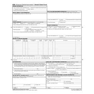 ADA 2-Sided Claim Forms 2024 8.5 in x 11 in White 100/Pk