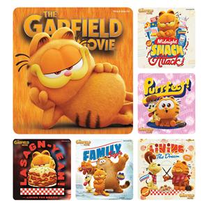Stickers Kids 2.5 in x 2.5 in The Garfield Movie 100/Rl