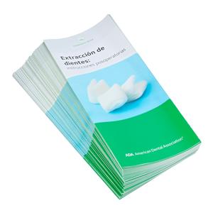 ADA Brochure Tooth Extraction: Post-Operative Instructions Spanish 50/Pk