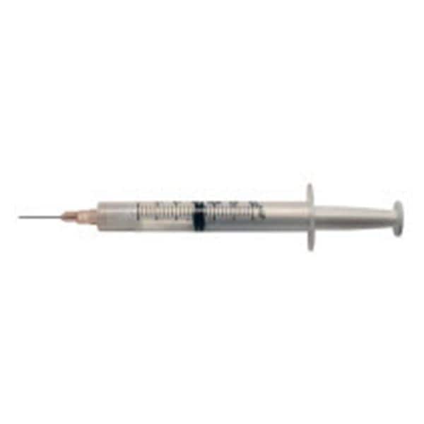 Baksnap Hypodermic Syringe/Needle 25gx1" 3cc Retractable Needle Sfty LDS 100/Bx
